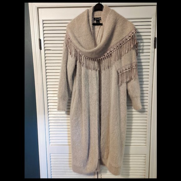 Venesha Jackets & Blazers - Venesha Angora Long Sweater Coat